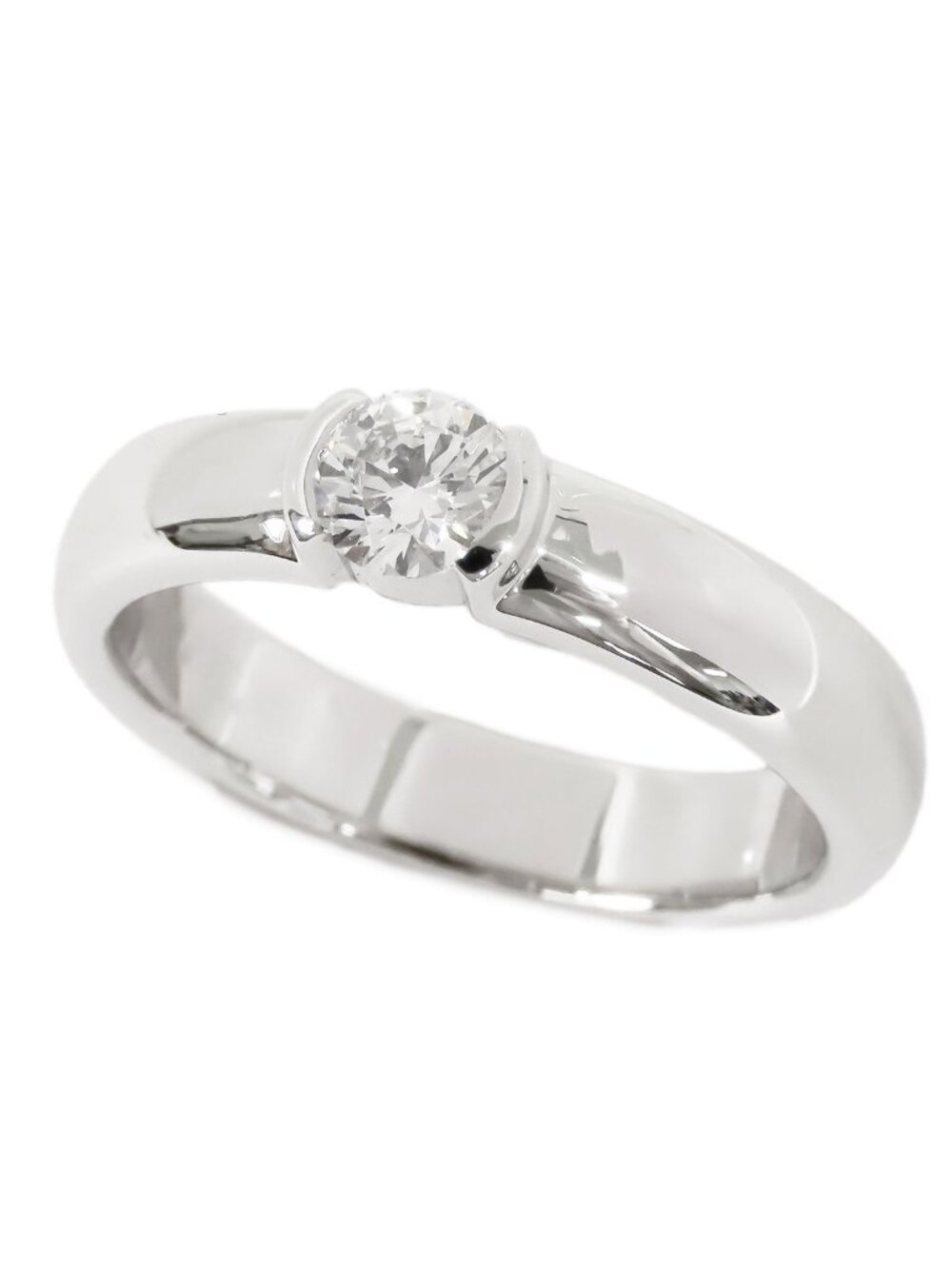 Tiffany & Co Dots Solitaire Platinum Diamond Ring